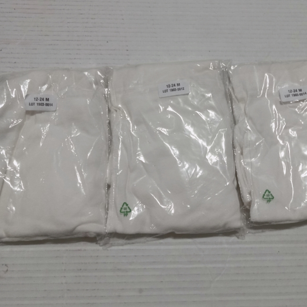 Babies Mustela One Piece Size 12-24 Months Color White  3 packs